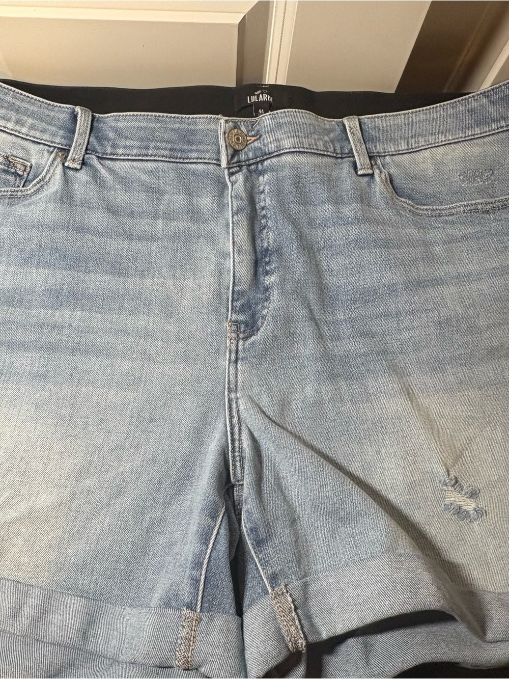 LuLaRoe Light Blue Denim Rolled Hem Shorts